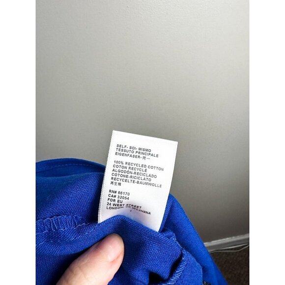 NWT Urban Renewal Cropped Key Hole Halter Cropped Tank Top Blue Womens Large - Picture 6 of 6